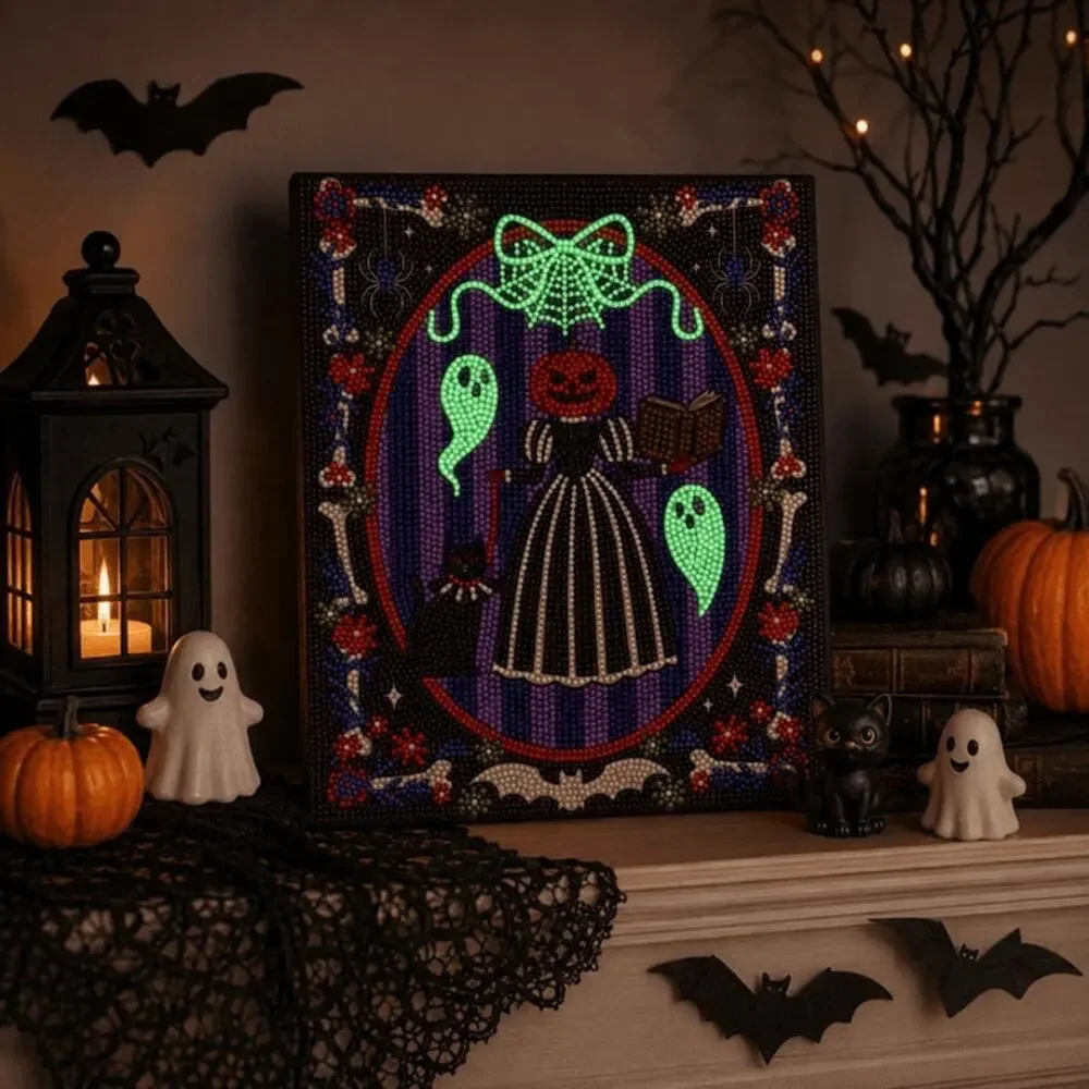 Pixelpop Headless Host Halloween Diamond Art Canvas Kit